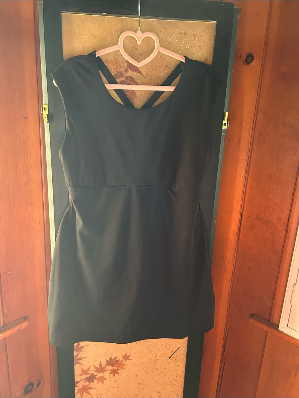 NWOT Pact Black Sleeveless Mini Dress with Strappy Back